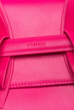 Pochettes|PINKO Mini Pochette Aika En Cuir Rose Pinko-Or Antique