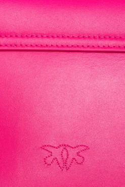 Pochettes|PINKO Mini Pochette Aika En Cuir Rose Pinko-Or Antique