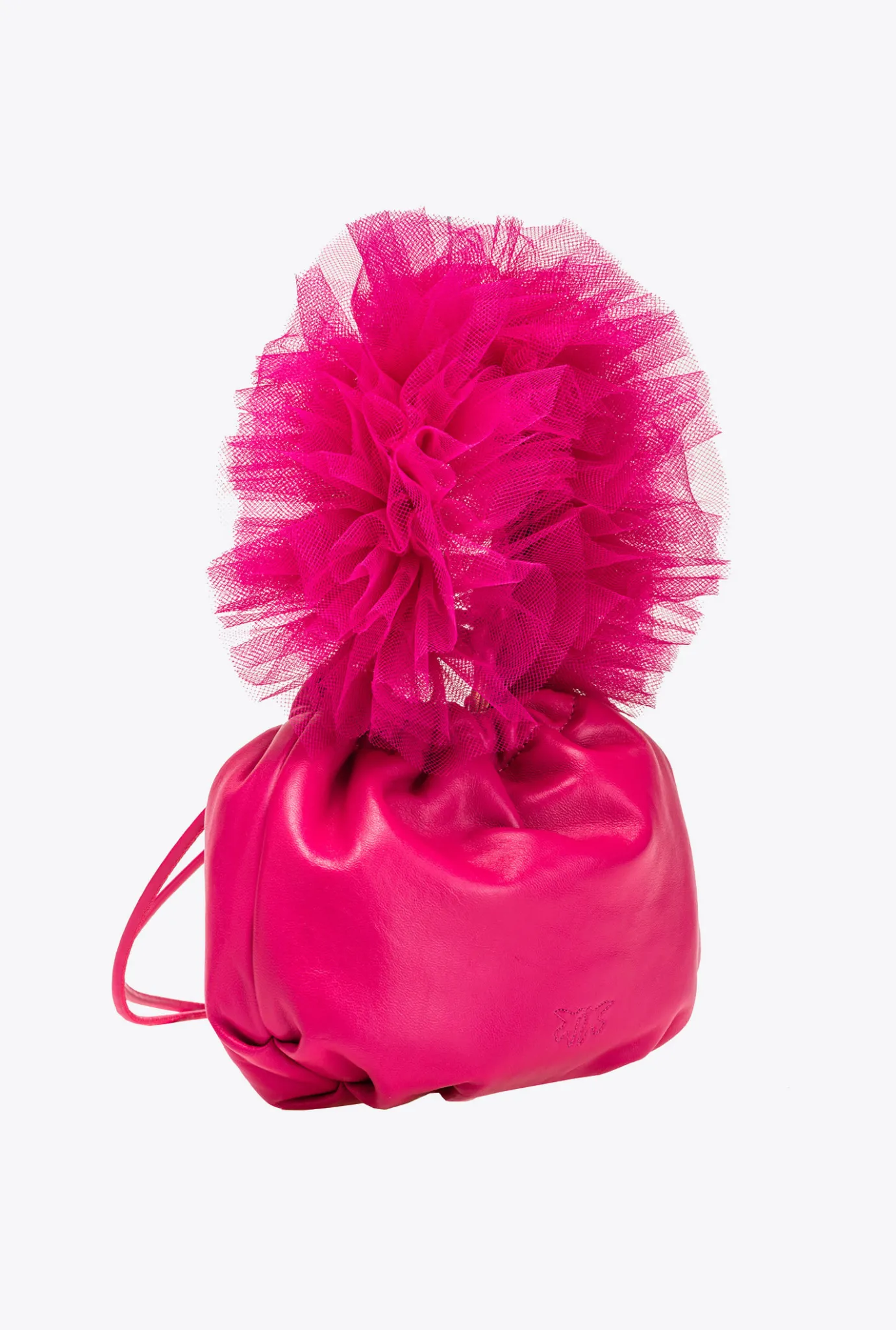 Sacs De Soirée|PINKO Mini Sac En Cuir Nappa Avec Anse En Tulle Rose Pinko-Or Antique