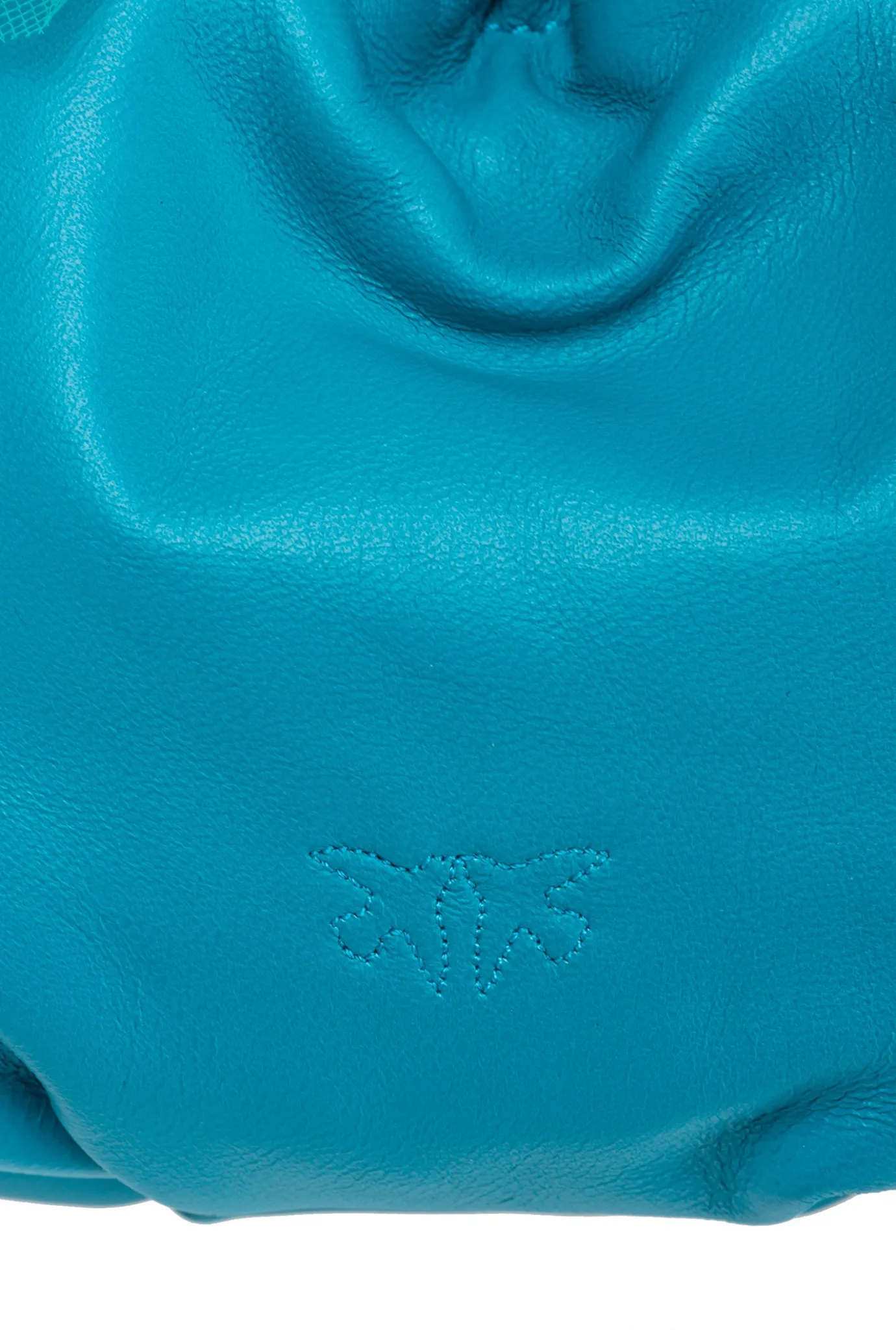 Sacs De Soirée|PINKO Mini Sac En Cuir Nappa Avec Anse En Tulle Turquoise-Or Antique