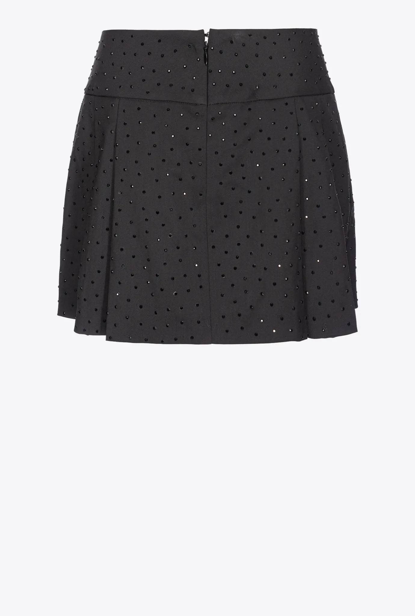 Jupes|PINKO Mini-Jupe A Strass Galleria Noir Limousine