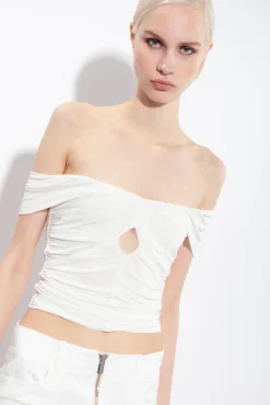 Jupes|PINKO Mini-Jupe Cargo Blanc Immacule