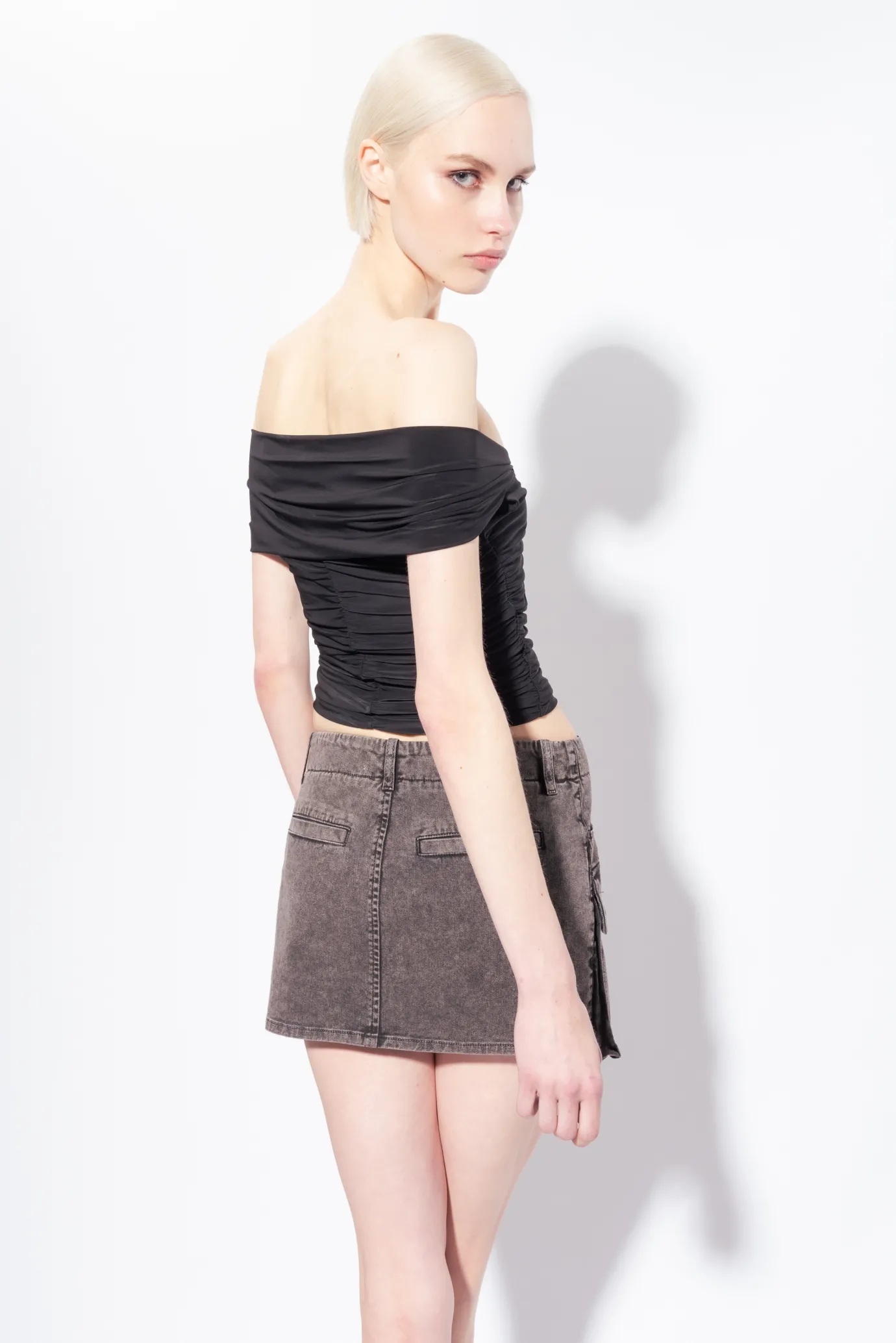 Jupes|PINKO Mini-Jupe Cargo Noir Limousine