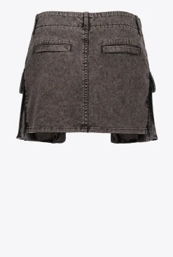 Jupes|PINKO Mini-Jupe Cargo Noir Limousine
