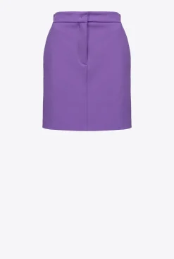 Jupes|PINKO Mini-Jupe Effet Scuba Lilas Lavande