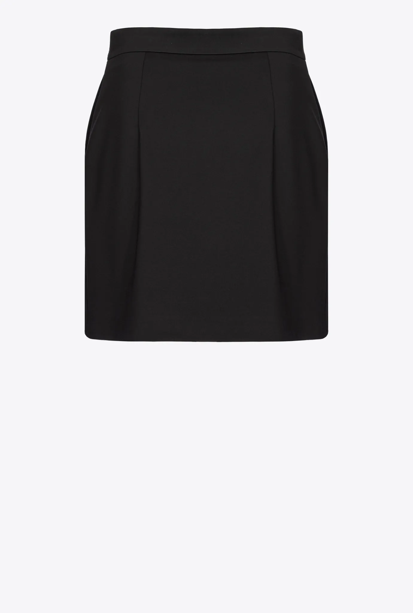 Jupes|PINKO Mini-Jupe Effet Scuba Noir Limousine