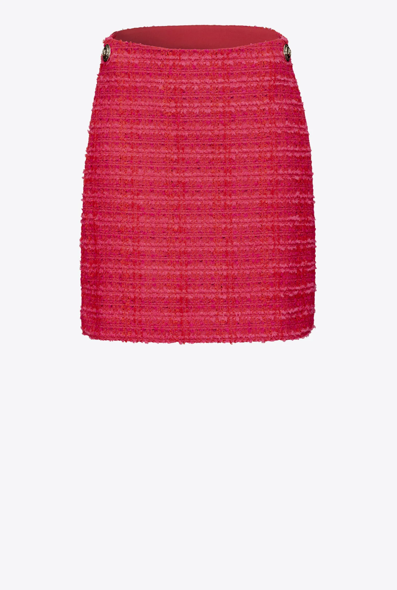 Jupes|PINKO Mini-Jupe En Tweed Fantaisie Mult. Fuchsia/Rouge