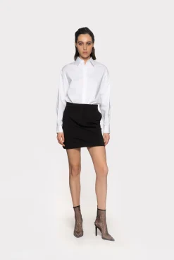 Jupes|PINKO Mini-Jupe Evasee Noir Limousine