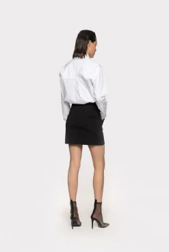 Jupes|PINKO Mini-Jupe Evasee Noir Limousine