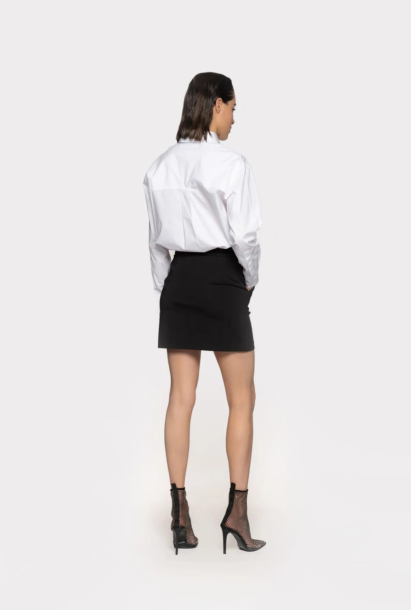 Jupes|PINKO Mini-Jupe Evasee Noir Limousine