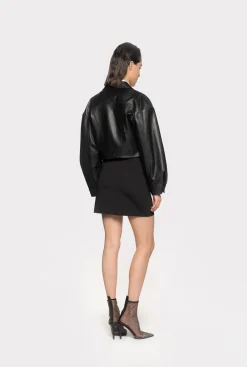 Jupes|PINKO Mini-Jupe Evasee Noir Limousine