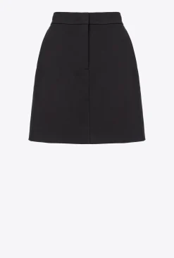 Jupes|PINKO Mini-Jupe Evasee Noir Limousine