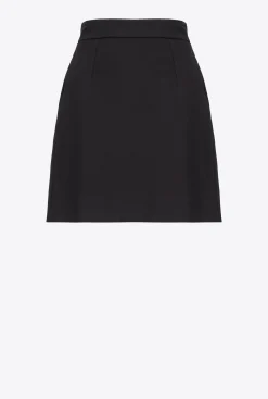 Jupes|PINKO Mini-Jupe Evasee Noir Limousine