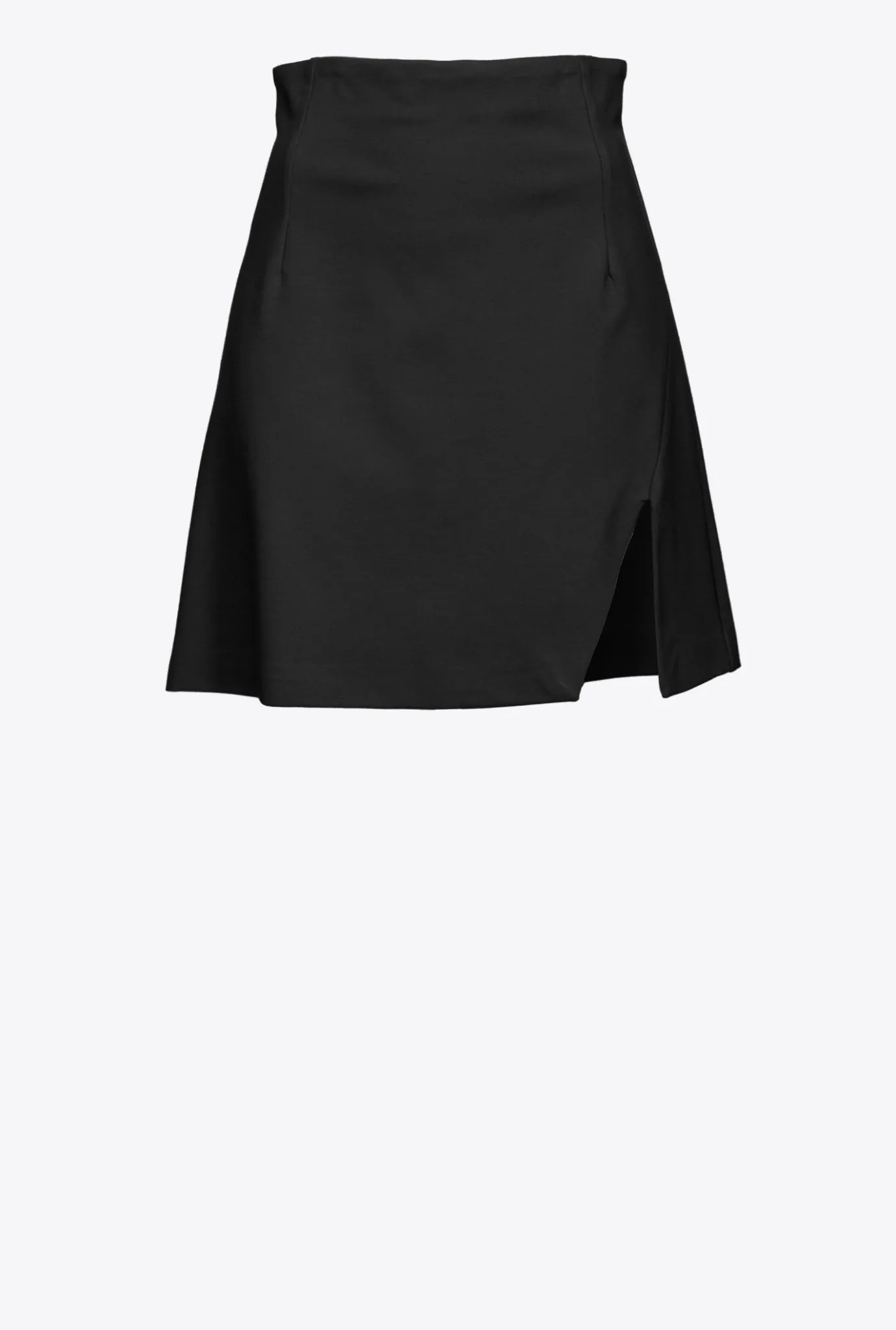 Jupes|PINKO Mini-Jupe Fendue Noir Limousine