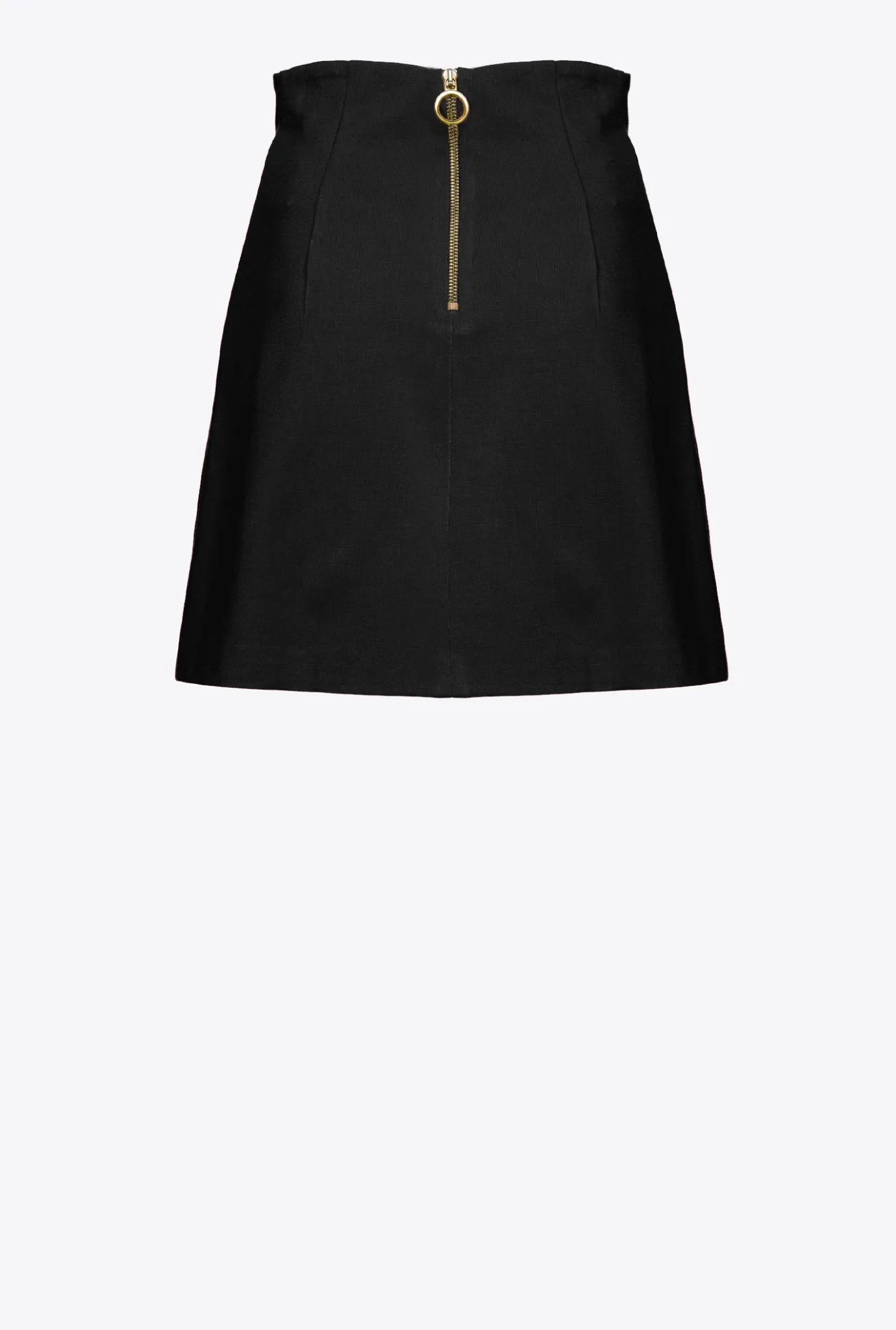 Jupes|PINKO Mini-Jupe Fendue Noir Limousine