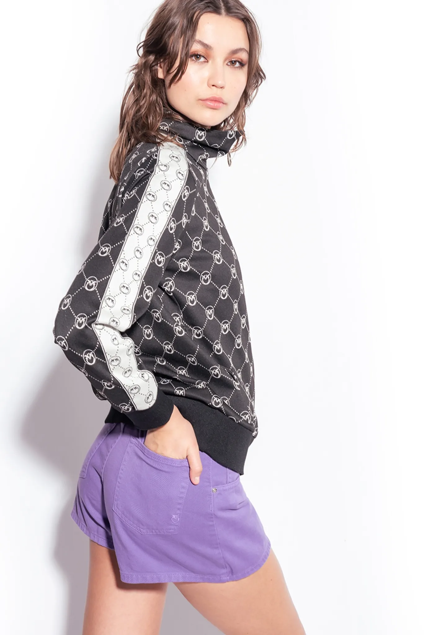 Jeans|PINKO Mini-Jupe Short Ceinturee Lilas Lavande