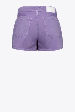 Jeans|PINKO Mini-Jupe Short Ceinturee Lilas Lavande