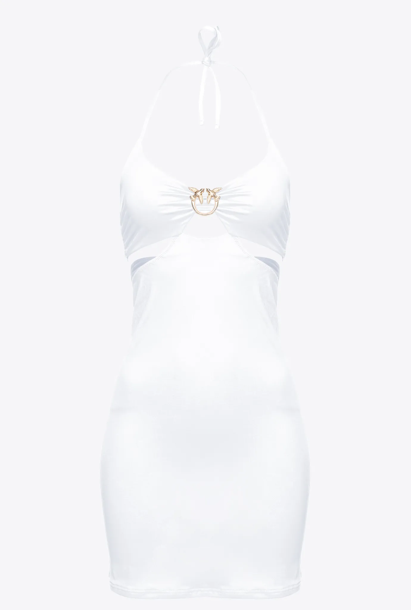 Maillots De Bain|PINKO Mini-Robe A Boucle Love Birds Blanc Brill.
