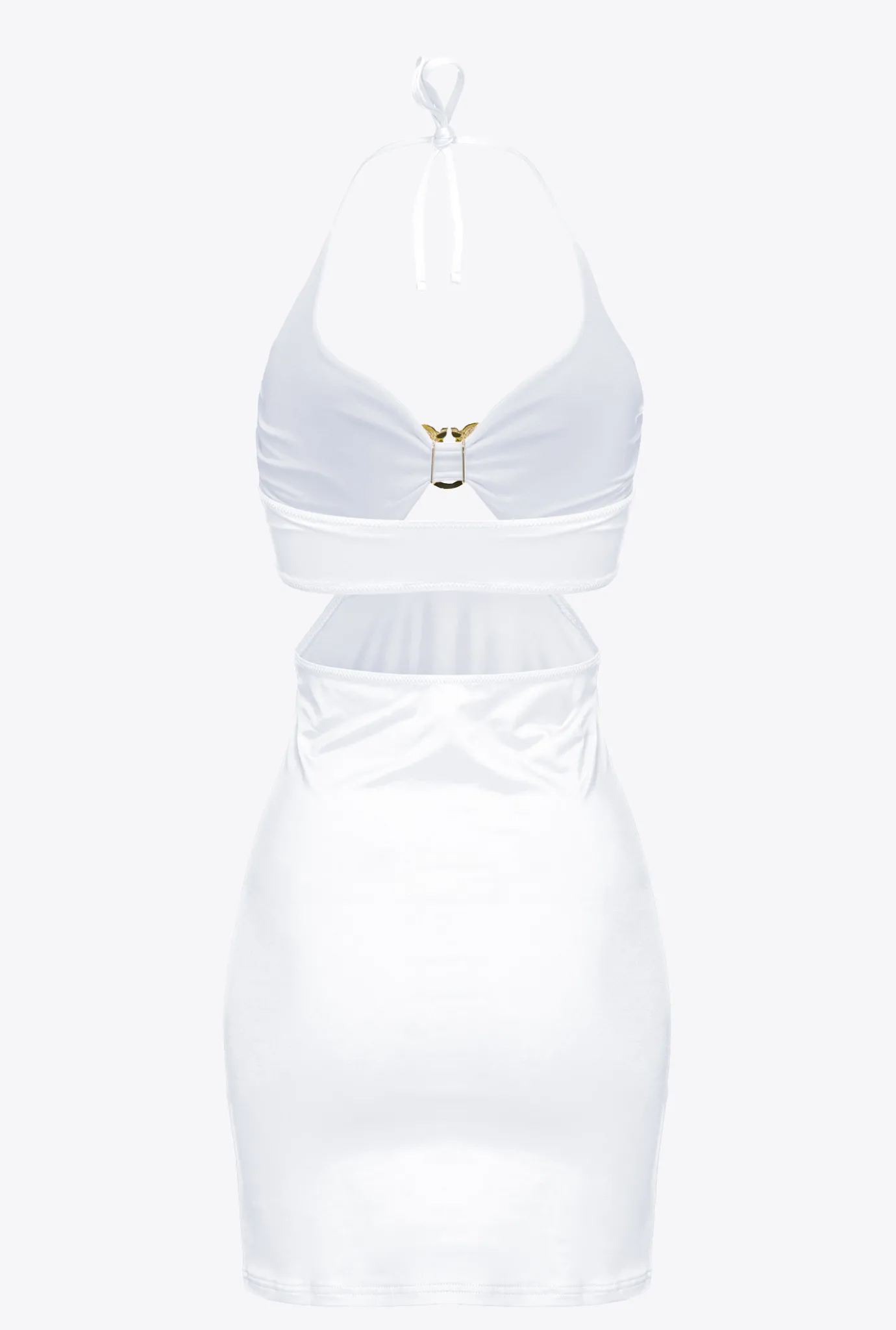 Maillots De Bain|PINKO Mini-Robe A Boucle Love Birds Blanc Brill.
