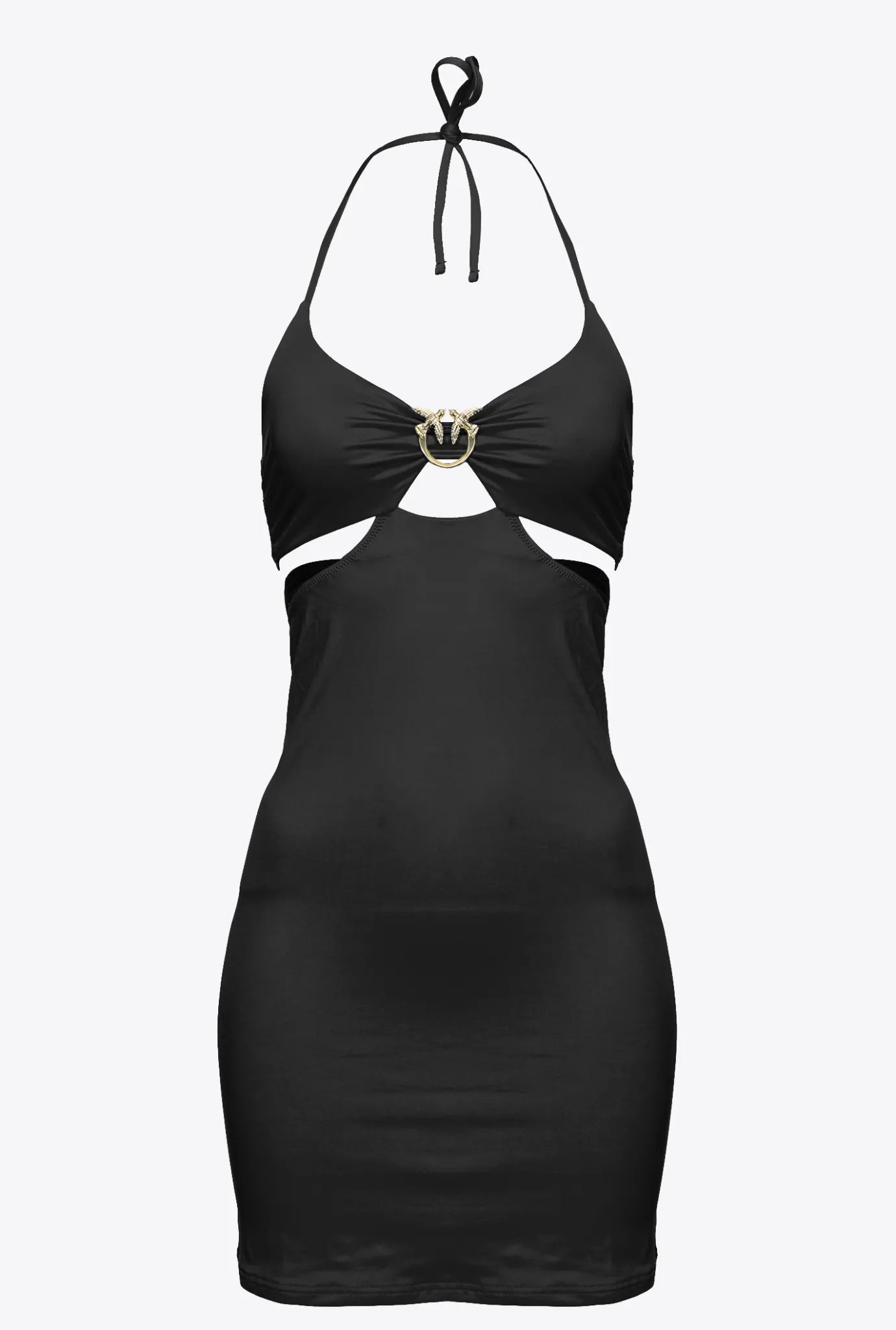 Maillots De Bain|PINKO Mini-Robe A Boucle Love Birds Noir Limousine