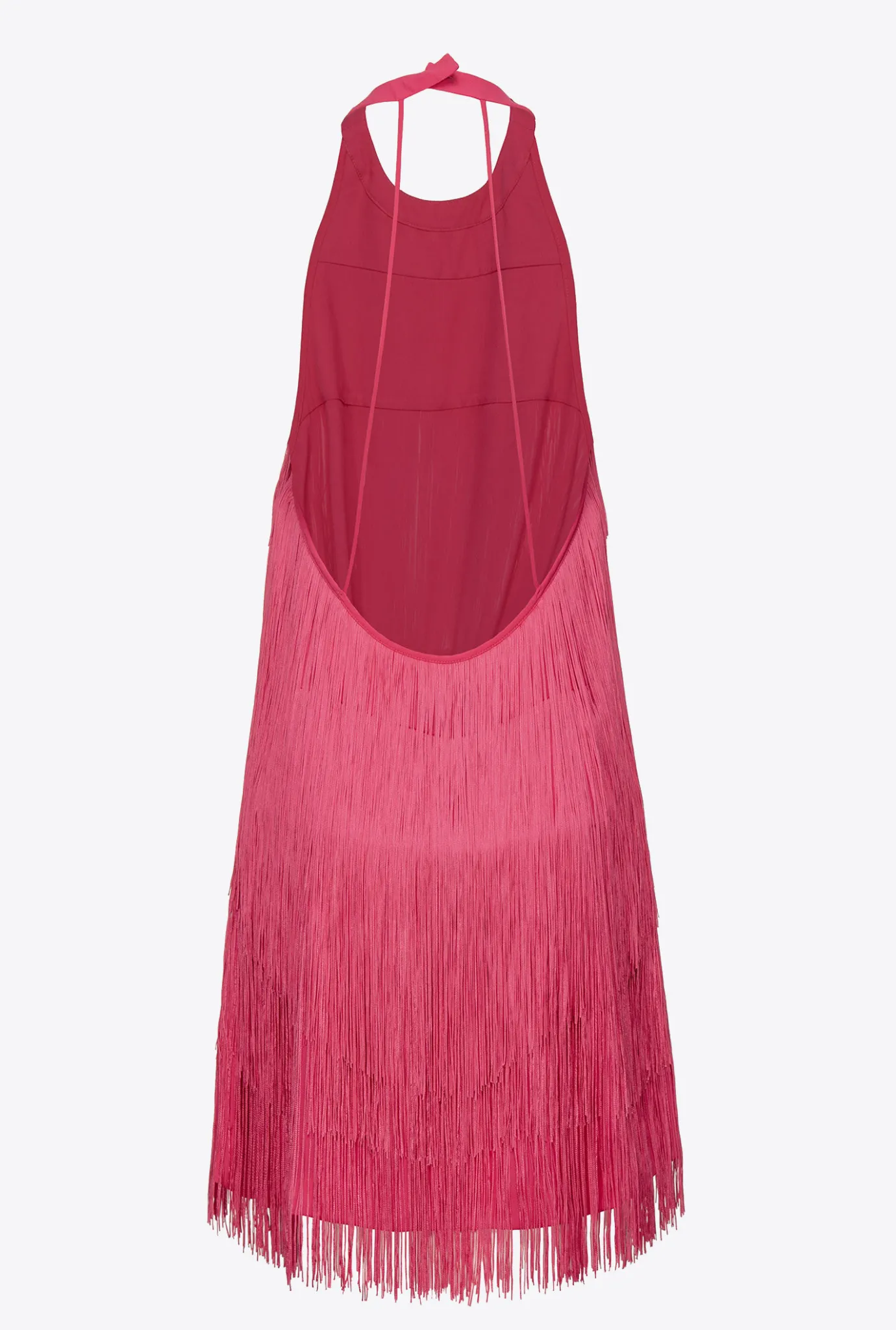 Robes|PINKO Mini-Robe A Franges Fines Violet Fuchsia