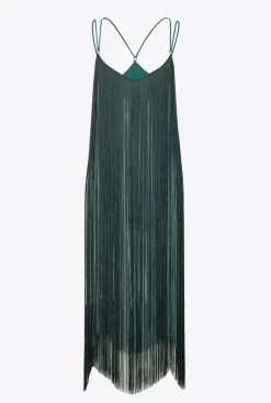 Robes|PINKO Mini-Robe A Franges Longues Multicolore Vert/Vert Menthe
