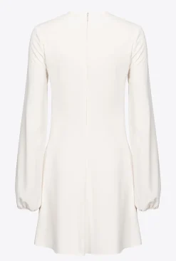 Robes|PINKO Mini-Robe A Lacets Blanc Soie