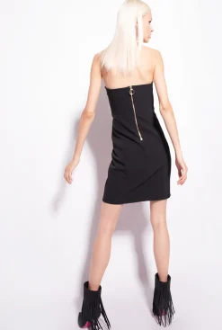 Robes|PINKO Mini-Robe A Lacets Noir Limousine