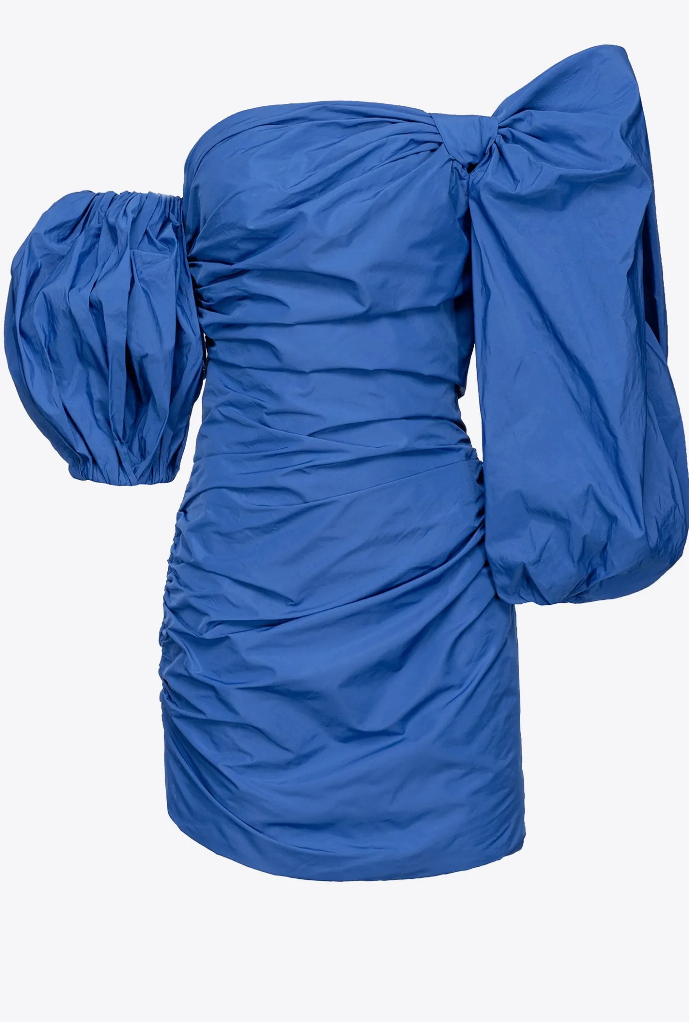 Robes|PINKO Mini-Robe A Manches Ballon Bleu Surf Sur Le Web