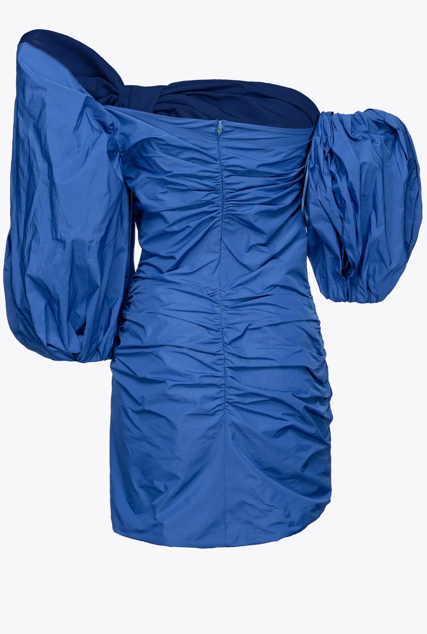 Robes|PINKO Mini-Robe A Manches Ballon Bleu Surf Sur Le Web