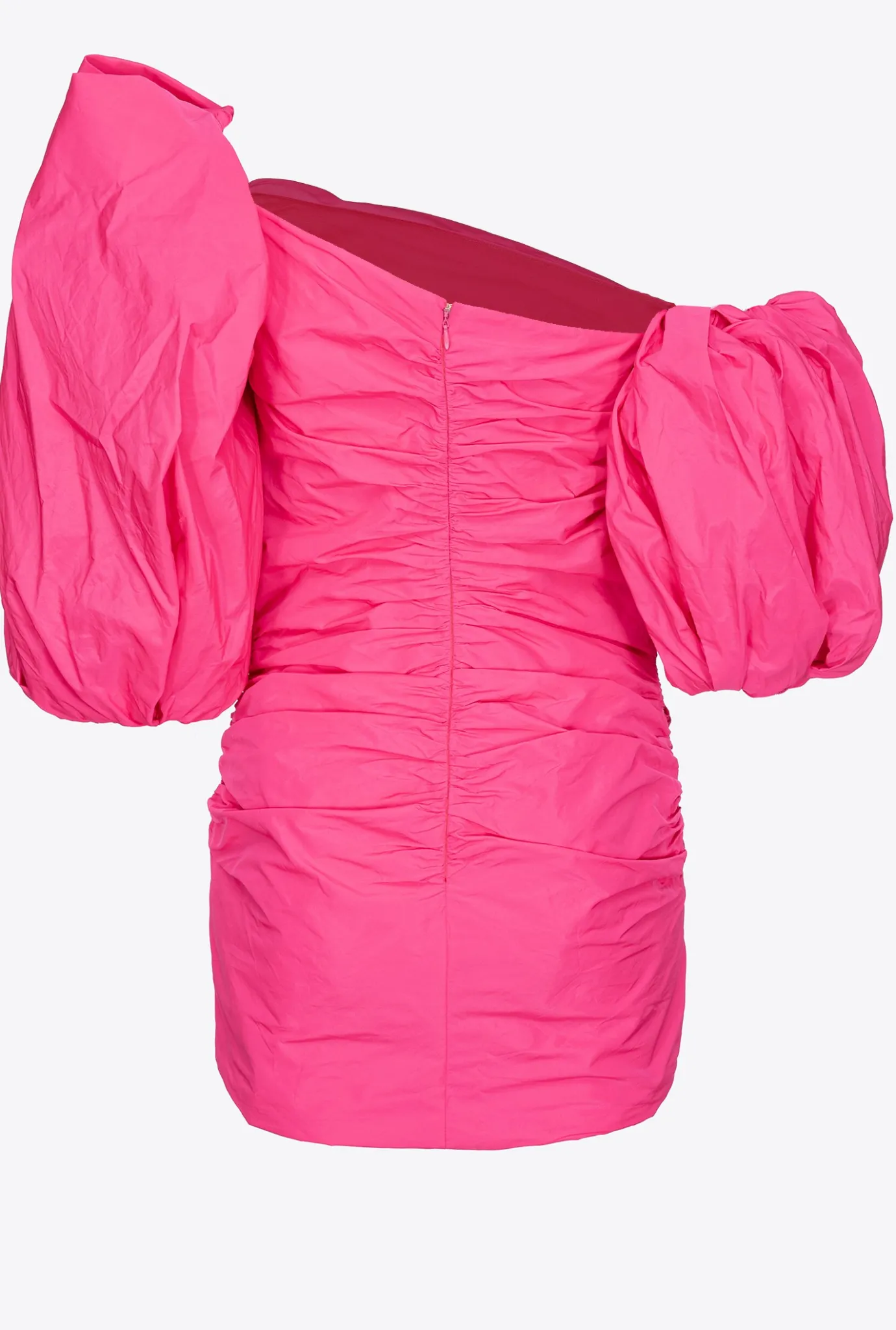 Robes|PINKO Mini-Robe A Manches Ballon Violet Fuchsia