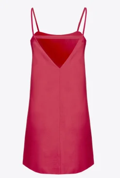 Robes|PINKO Mini-Robe A Paillettes Rectangulaires Rouge Framboise