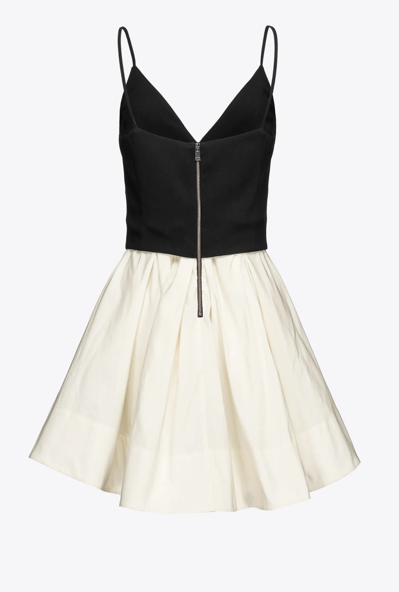 Robes|PINKO Mini-Robe Avec Broche Bijou Blanc/Noir