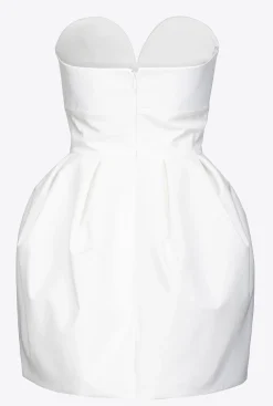 Robes|PINKO Mini-Robe Boule En Taffetas Galleria Blanc Casse