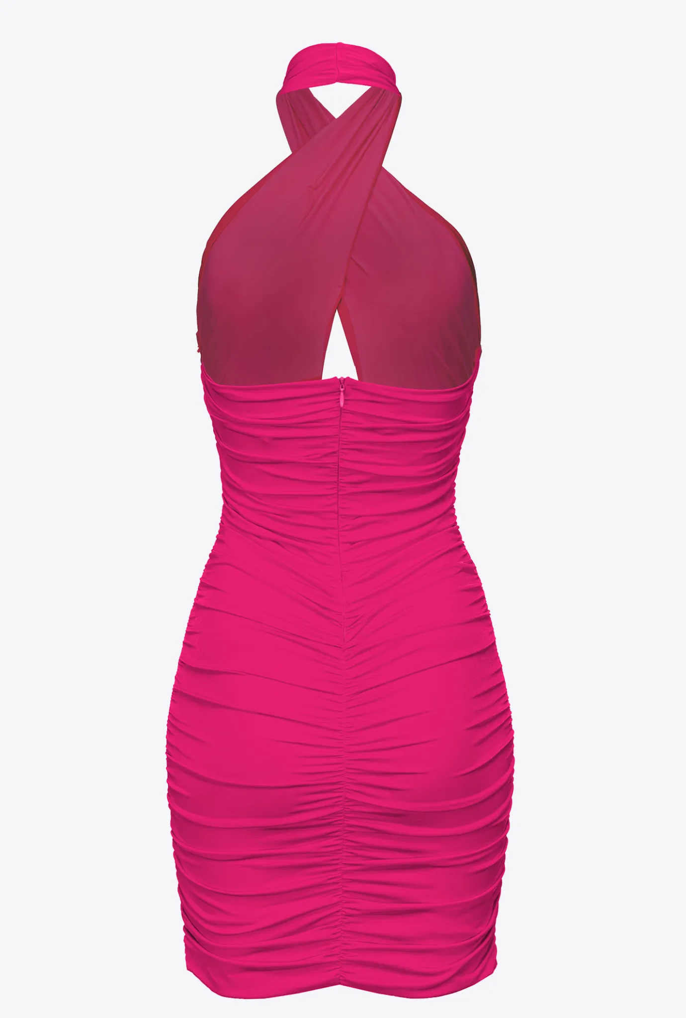 Robes|PINKO Mini-Robe Croisee Fuchsia Cosy