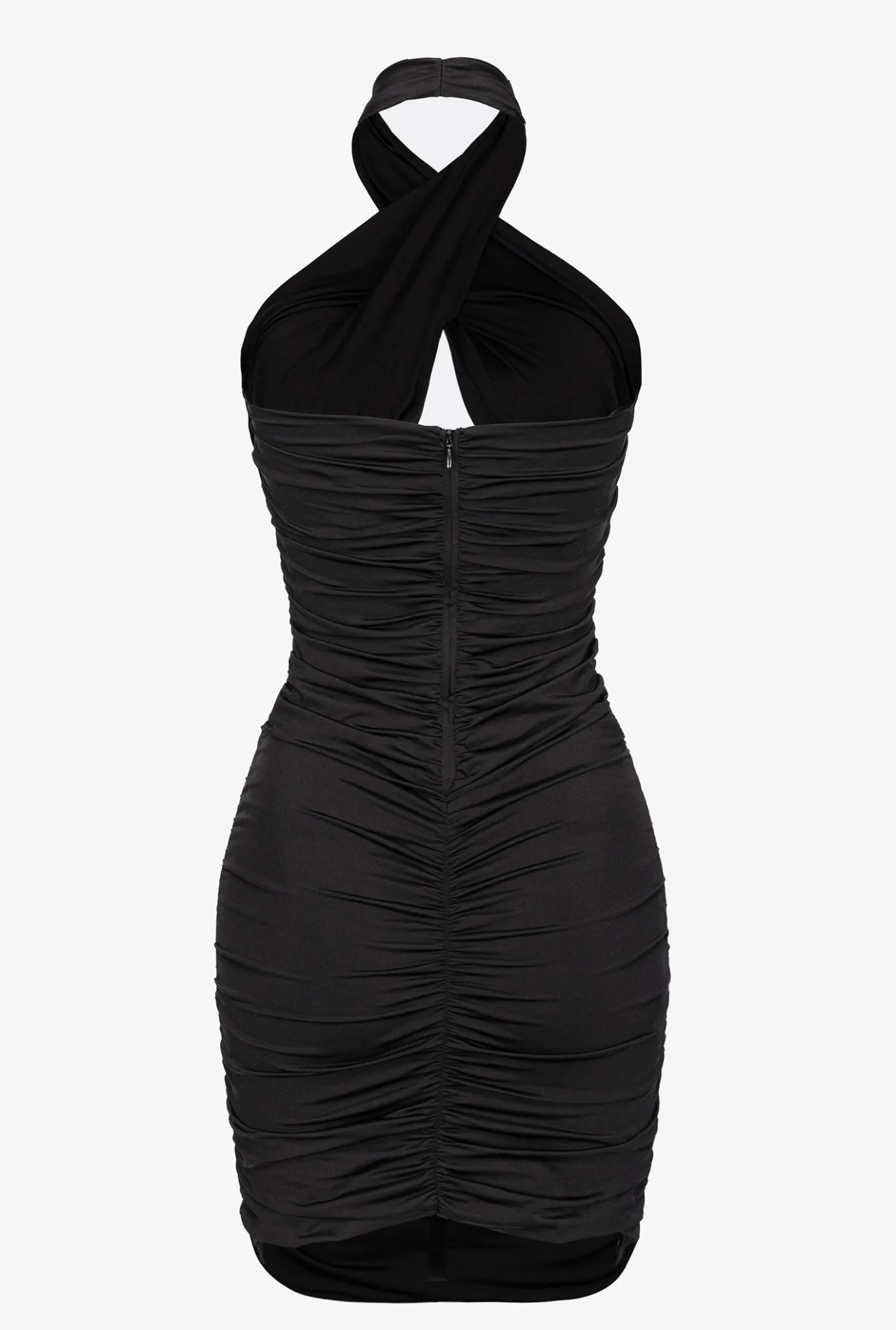 Robes|PINKO Mini-Robe Croisee Noir Limousine
