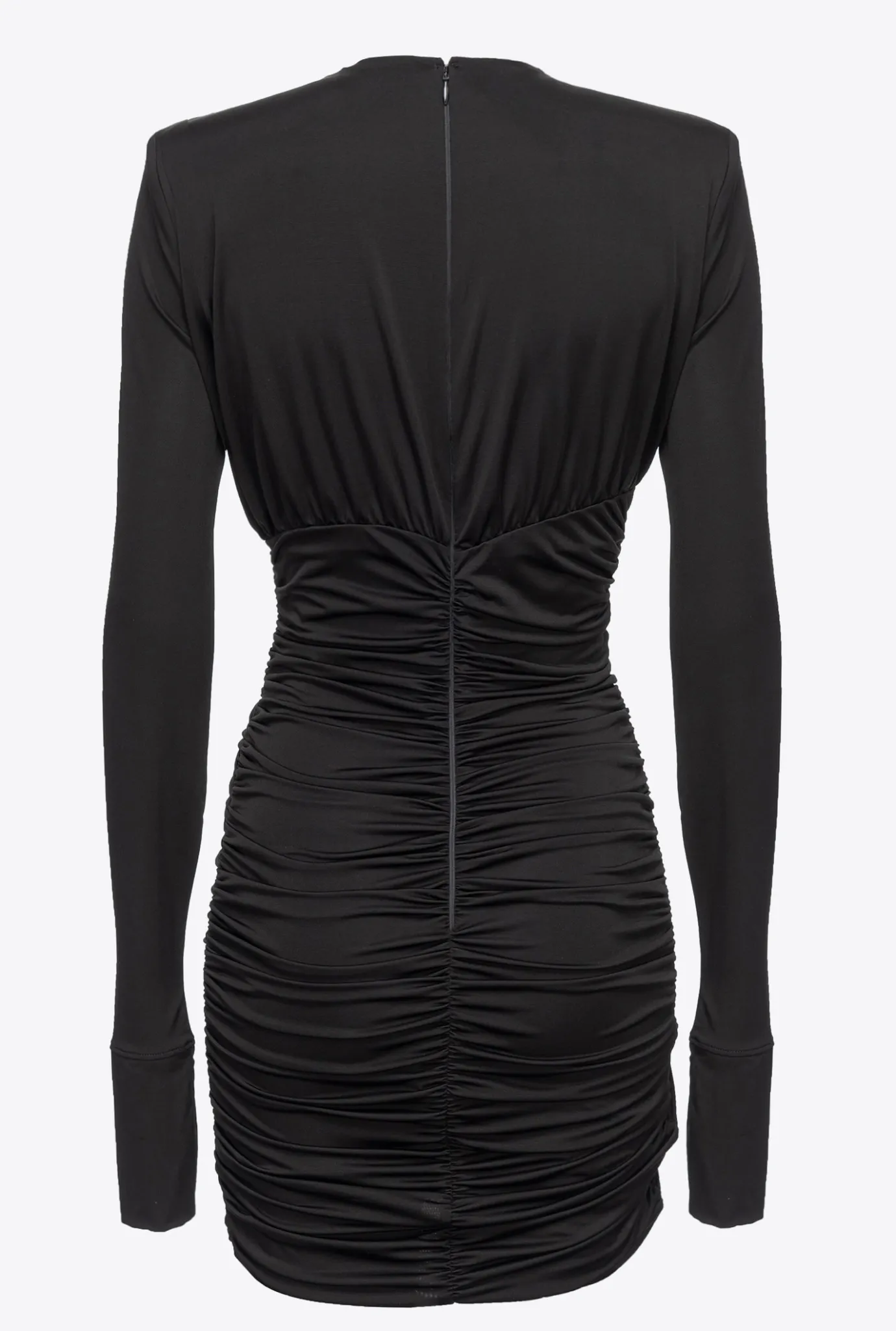 Robes|PINKO Mini-Robe Croisee Et Drapee Noir Limousine