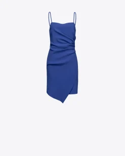 Robes|PINKO Mini-Robe Drapee Bleu Spectre
