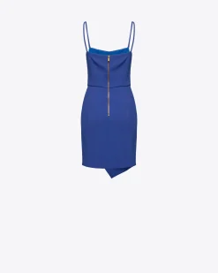 Robes|PINKO Mini-Robe Drapee Bleu Spectre