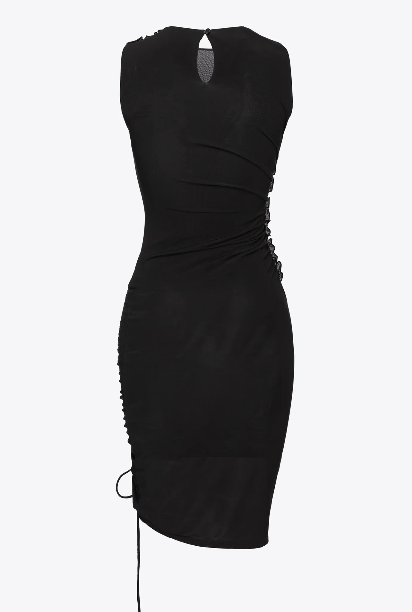 Robes|PINKO Mini-Robe En Jersey Fluide Noir Limousine