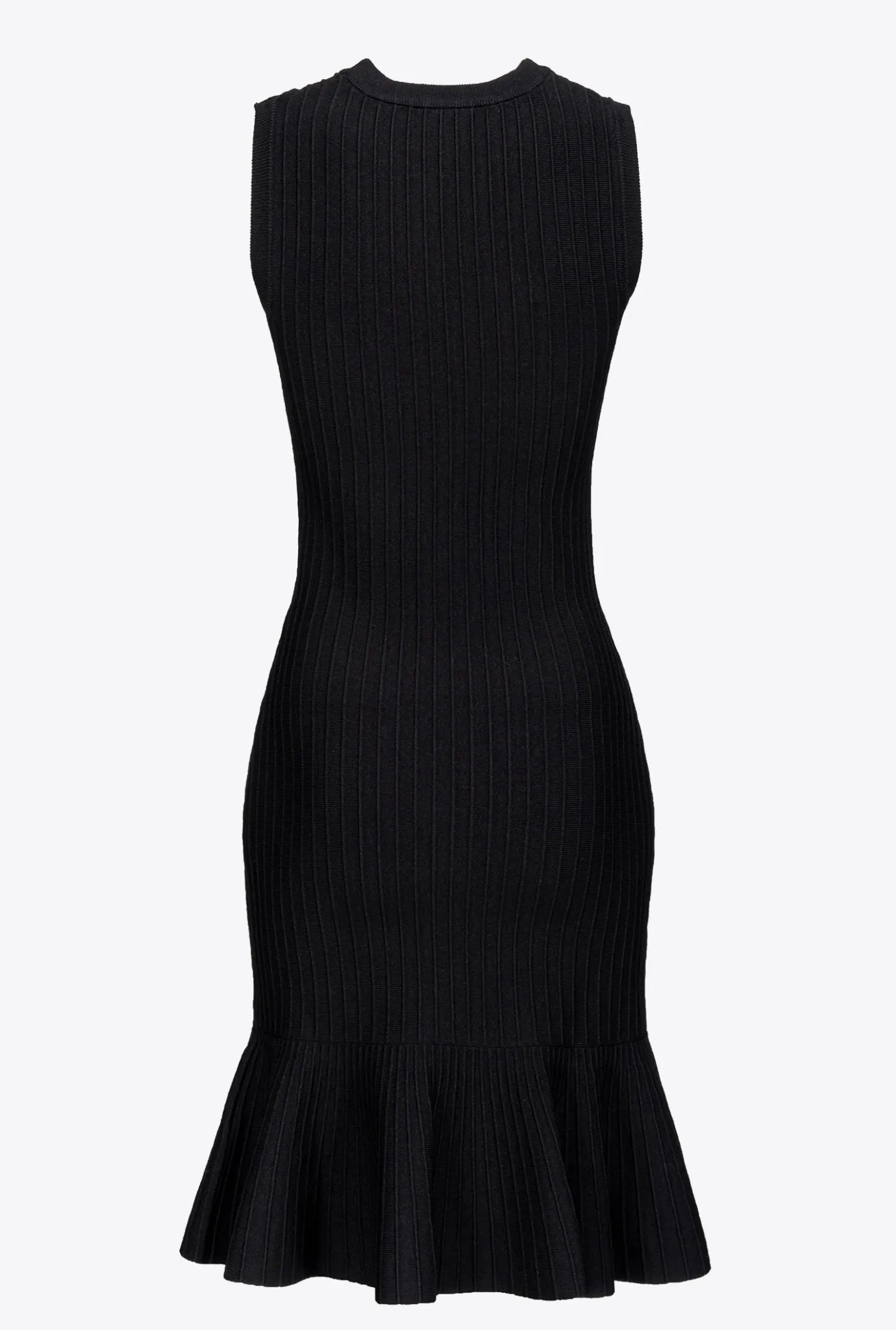 Robes|PINKO Mini-Robe En Maille Avec Chaine Noir Limousine