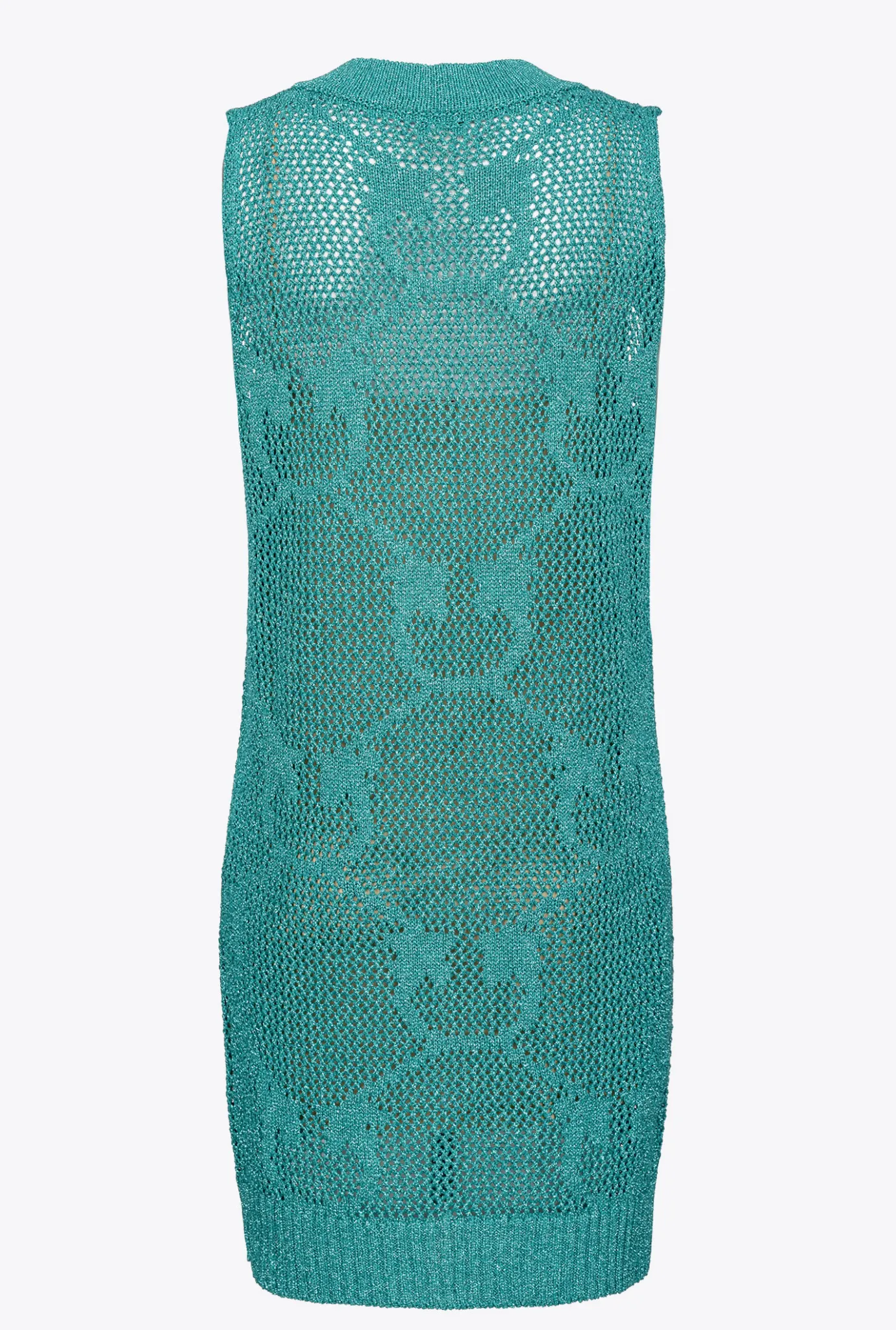 Robes|PINKO Mini-Robe En Maille Filet Bleu Ciel-Marine