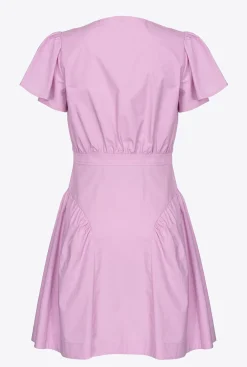 Robes|PINKO Mini-Robe En Popeline Safran Fonce