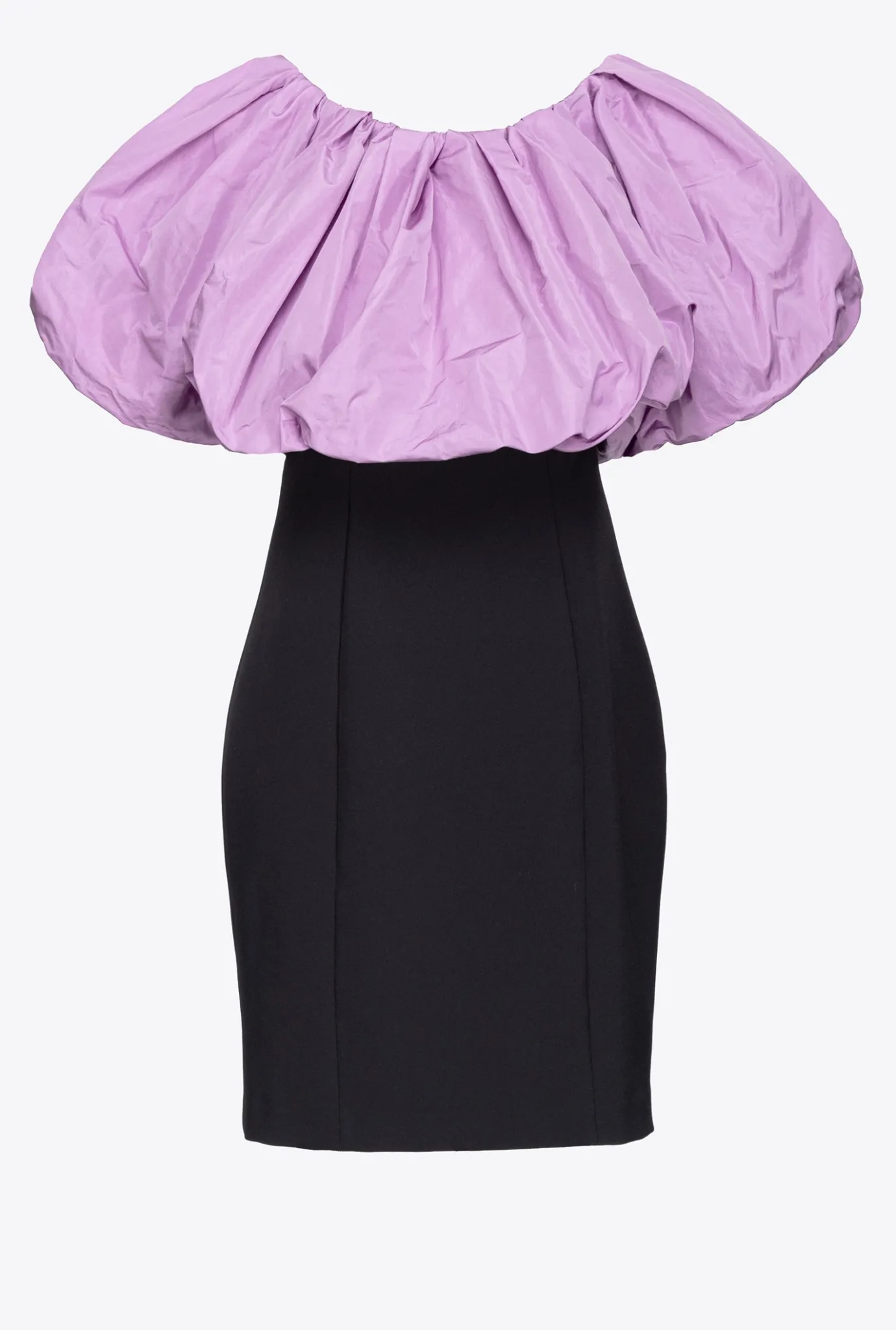 Robes|PINKO Mini-Robe En Taffetas Galleria Noir/Lilas