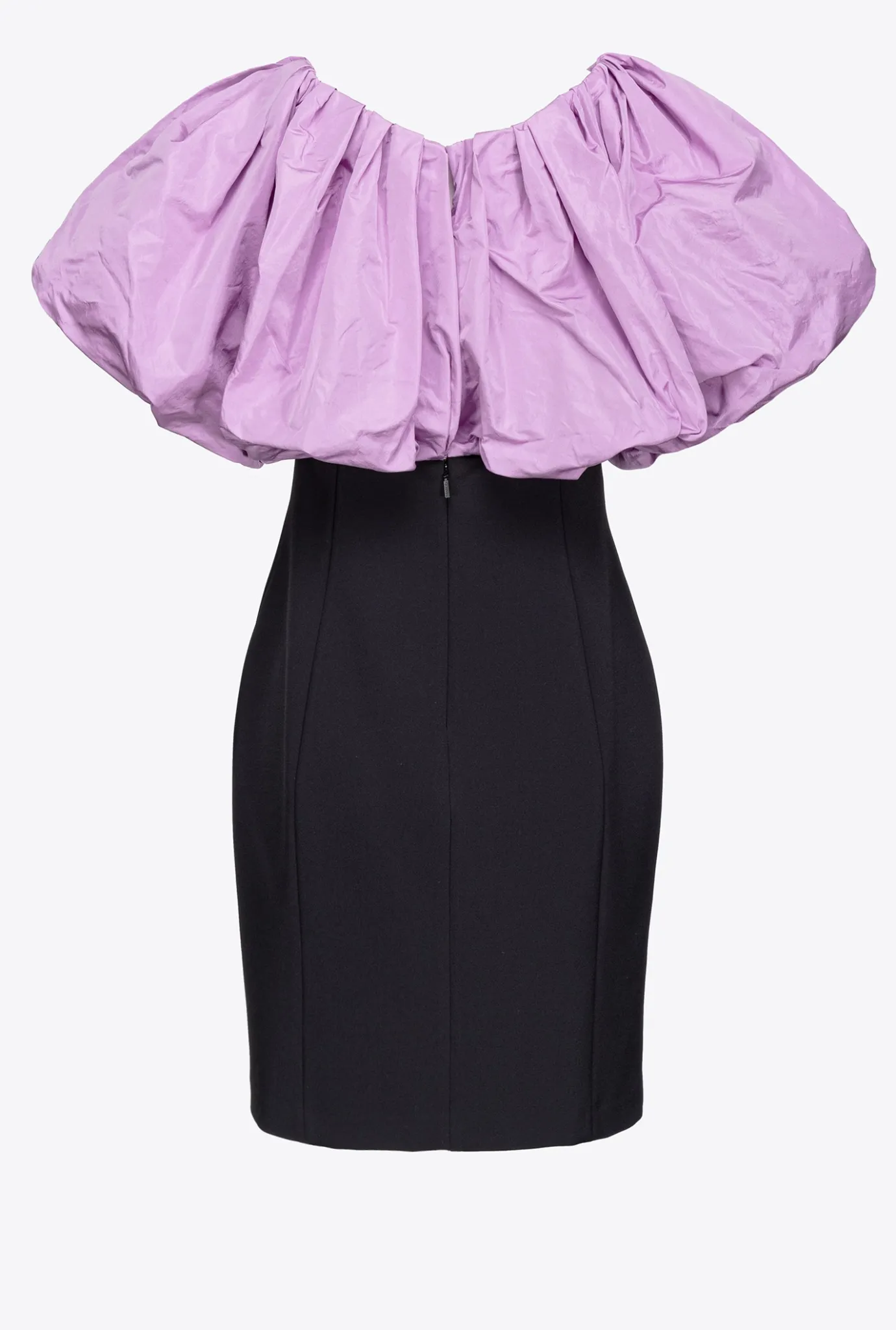 Robes|PINKO Mini-Robe En Taffetas Galleria Noir/Lilas