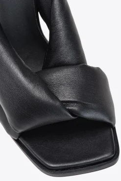 Chaussures|PINKO Mules A Talon En Cuir Nappa Noir Limousine