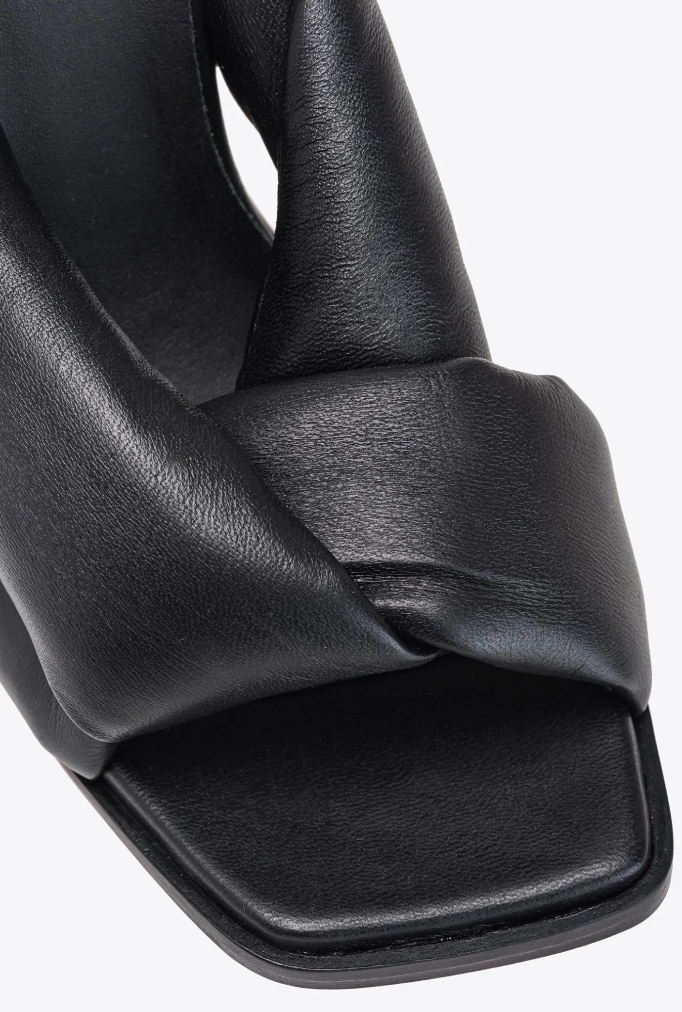 Chaussures|PINKO Mules A Talon En Cuir Nappa Noir Limousine