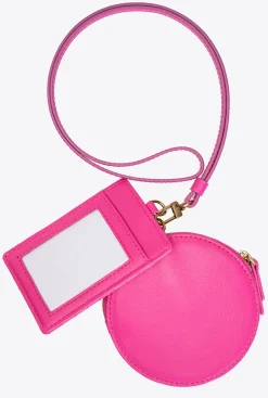 Maroquinerie|PINKO Necklace Mini Love Bag Chevron Fuchsia-Or Antique