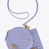Maroquinerie|PINKO Necklace Mini Love Bag Chevron Lavande-Or Antique