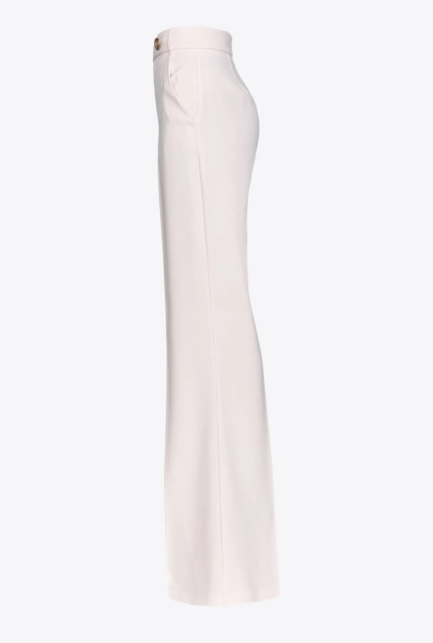 Tailleurs Et Ensembles|PINKO Pantalon A Boutons Dores Rose Nuage
